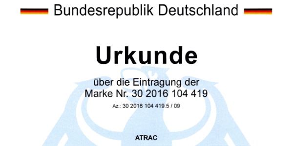 atrac&reg; wurde beim Deutschen Patent- und Markenamt eingetragen